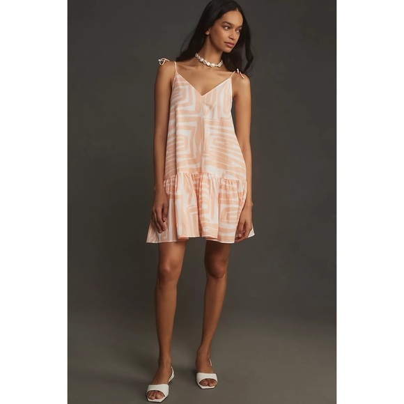 Anthropologie Dresses & Skirts - Anthropologie Maeve Sleeveless Flounce Swing Mini Dress Sz S